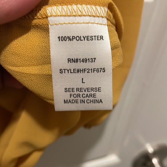 NWT Hyfve Gold Ruched Blouse, Sz. M, Sz. L - Picture 5 of 7
